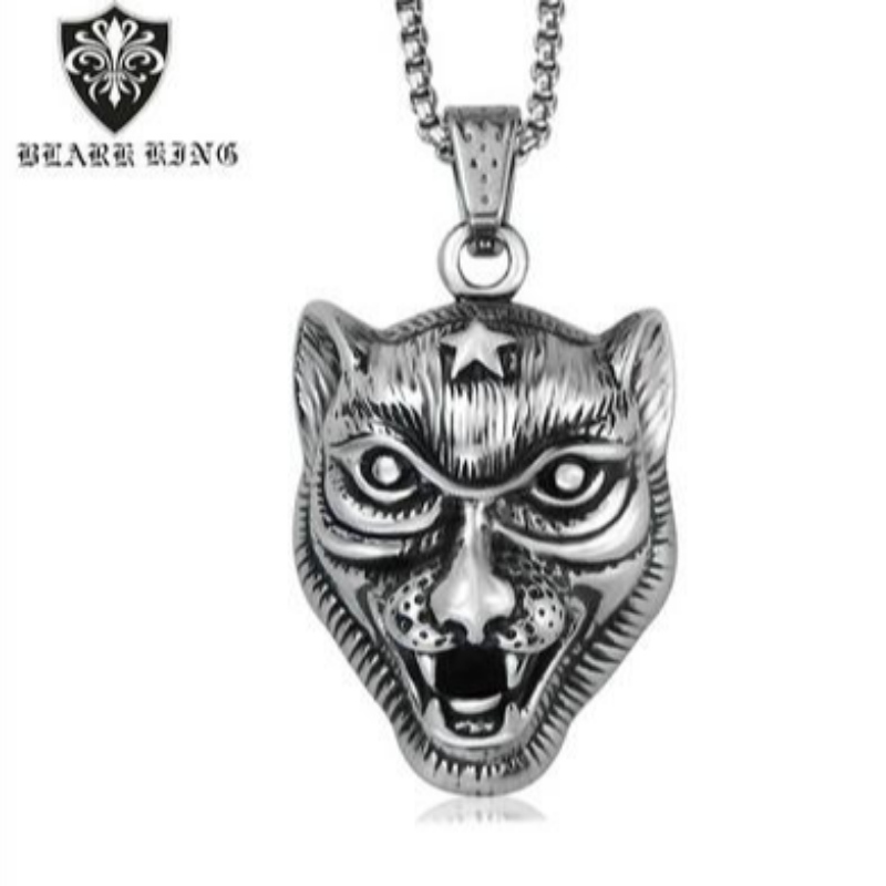 Nowe pierwsze agresywne osobowości mężczyźni\\ ze stali nierdzewnej alternatywne zwierzę Tiger Pendant European i American Animal Series